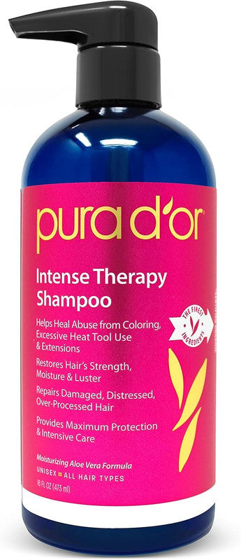 Pura D’or Intense Therapy Shampoo – Moisturizing Aloe Vera Formula