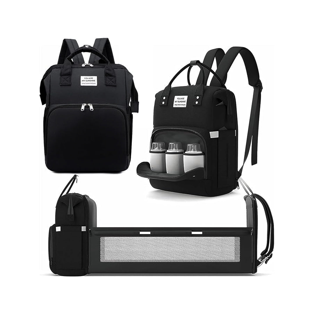 ORCHID M® Diaper Bag Backpack – Multifunction Travel Baby Changing Bag (Black)