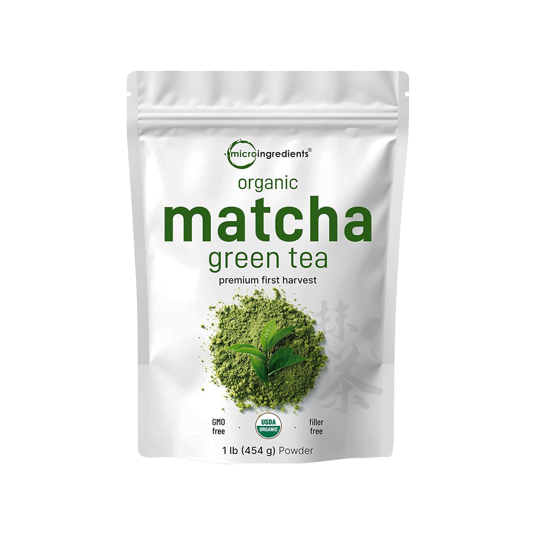 Micro Ingredients Organic Matcha Green Tea Powder – Premium First Harvest (1 lb / 454 g)