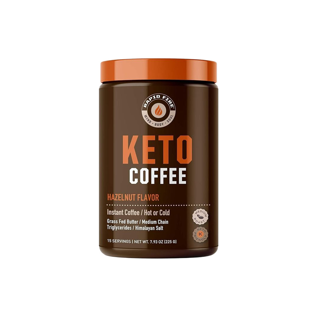 Rapid Fire Keto Coffee – Hazelnut Flavor (15 Servings)