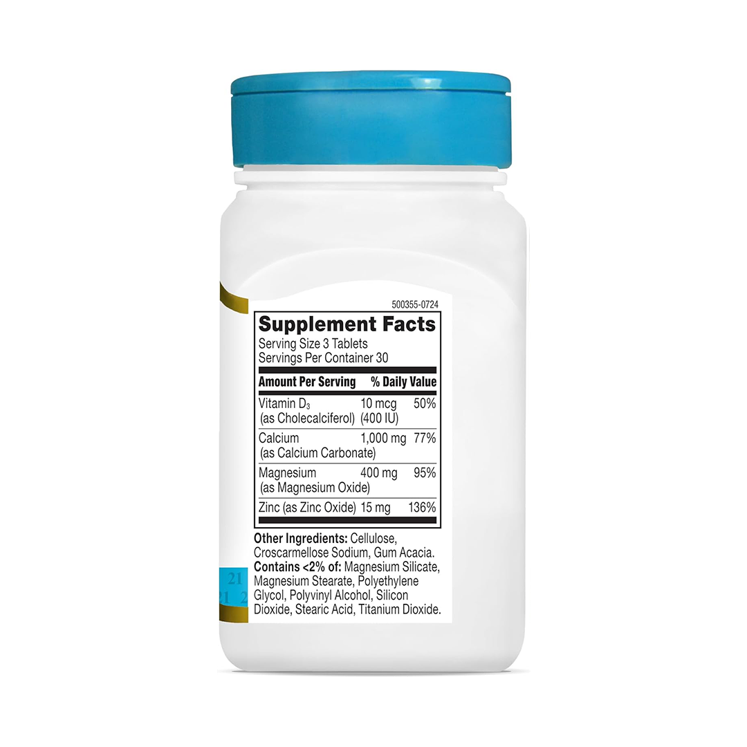 21St Century Cal Mag Zinc +D - 90 Tablets