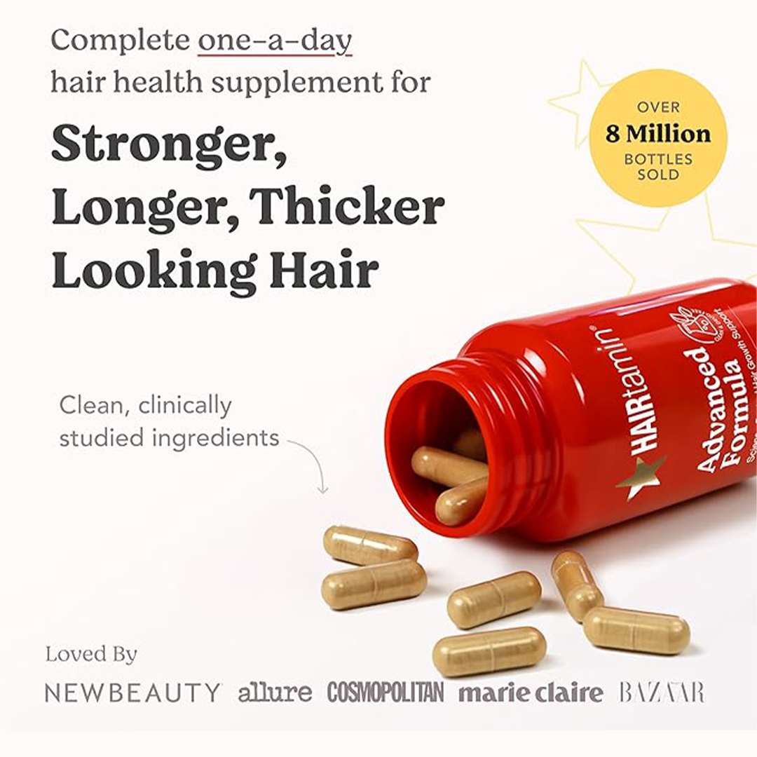 ‎Brunson Hairtamin Healthy Hair Growth Vitamins - Biotin Hair Growth Supplement - 30 Capsules