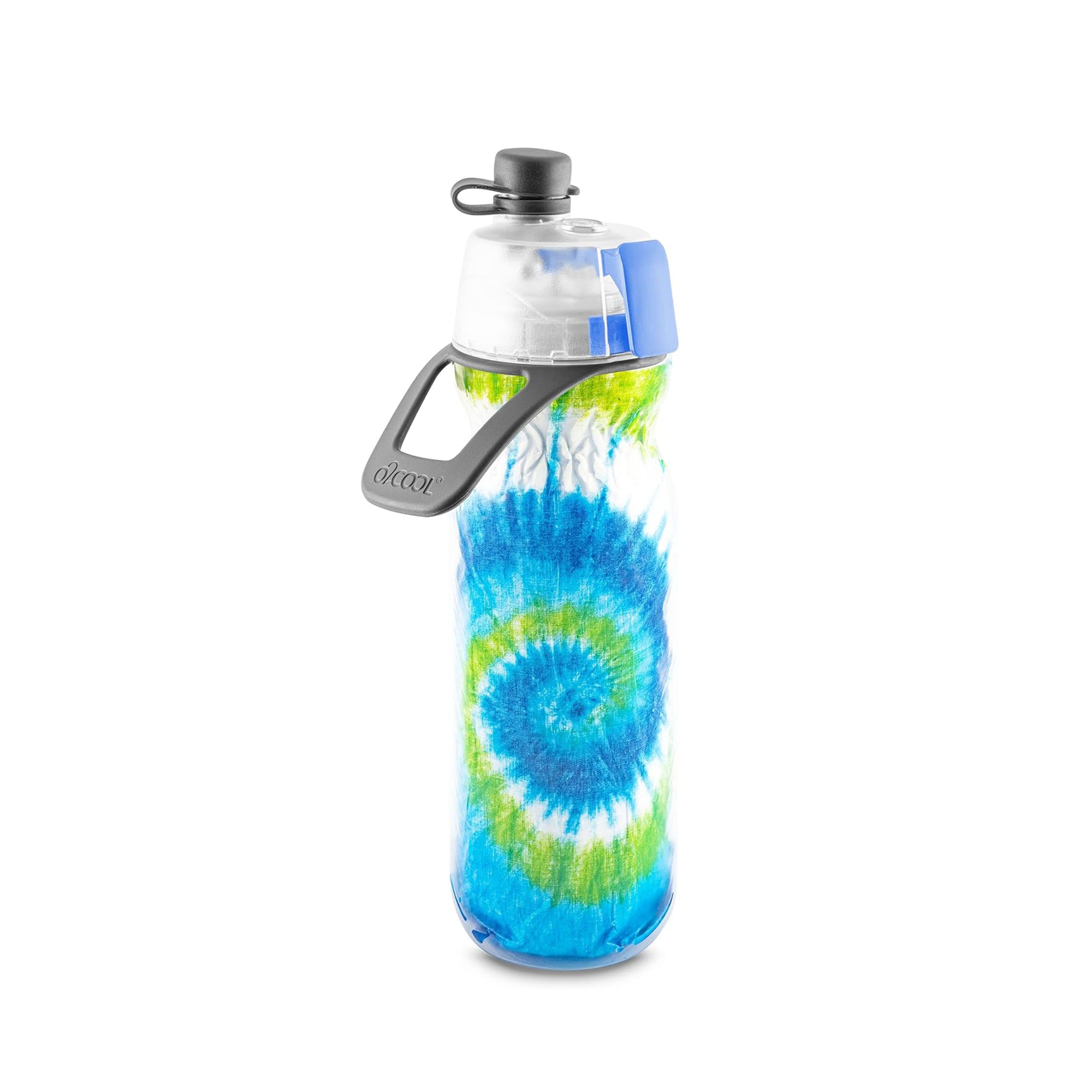 O2COOL Mist ‘N Sip Misting Water Bottle – 2-in-1 Mist & Drink, Leak-Proof, Tie Dye Blue