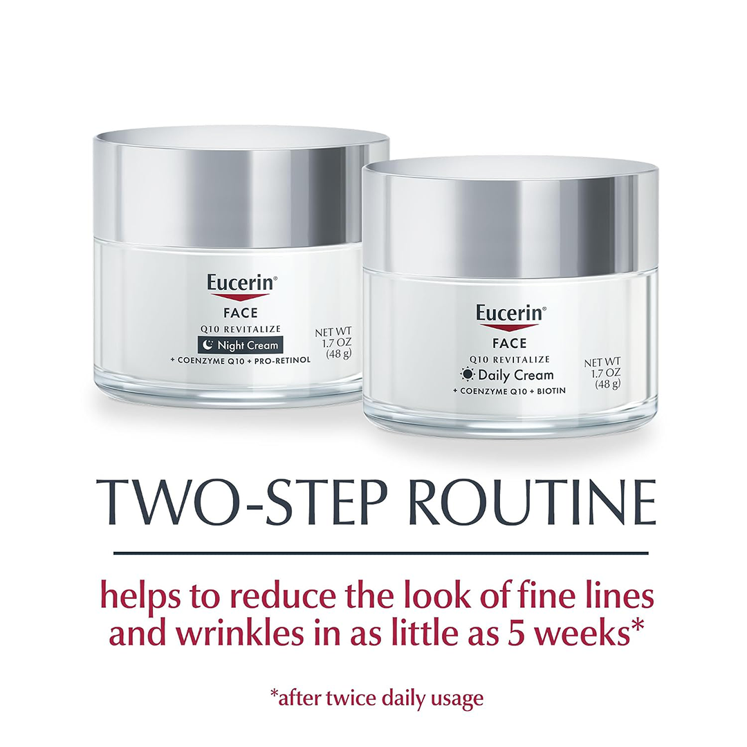 Eucerin Q10 Anti-Wrinkle Face Cream Bundle The "Sensitive Skin" Firming Duo