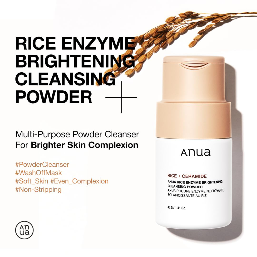 ANUA – Rice Enzyme Brightening Cleansing Powder (40g)