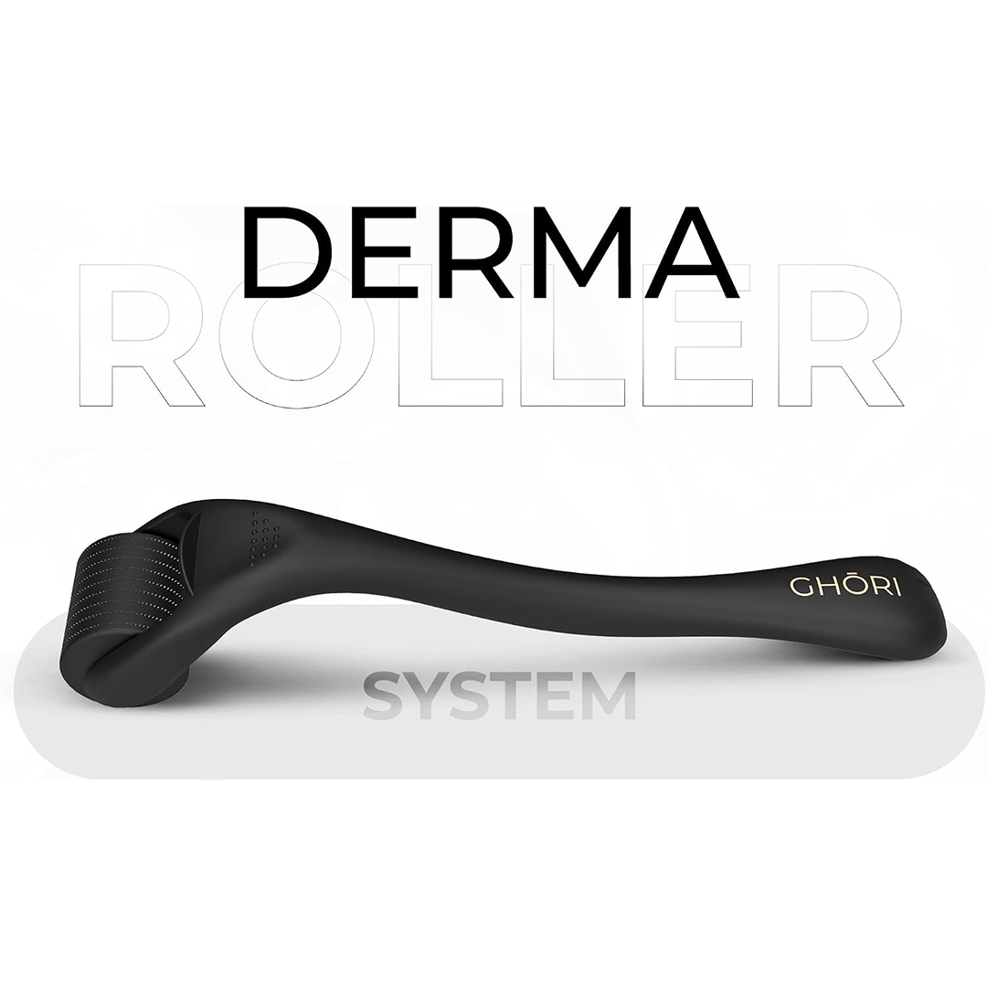 Ghori Derma Roller (1.0mm) 540 Titanium Microneedles for Advanced Repair