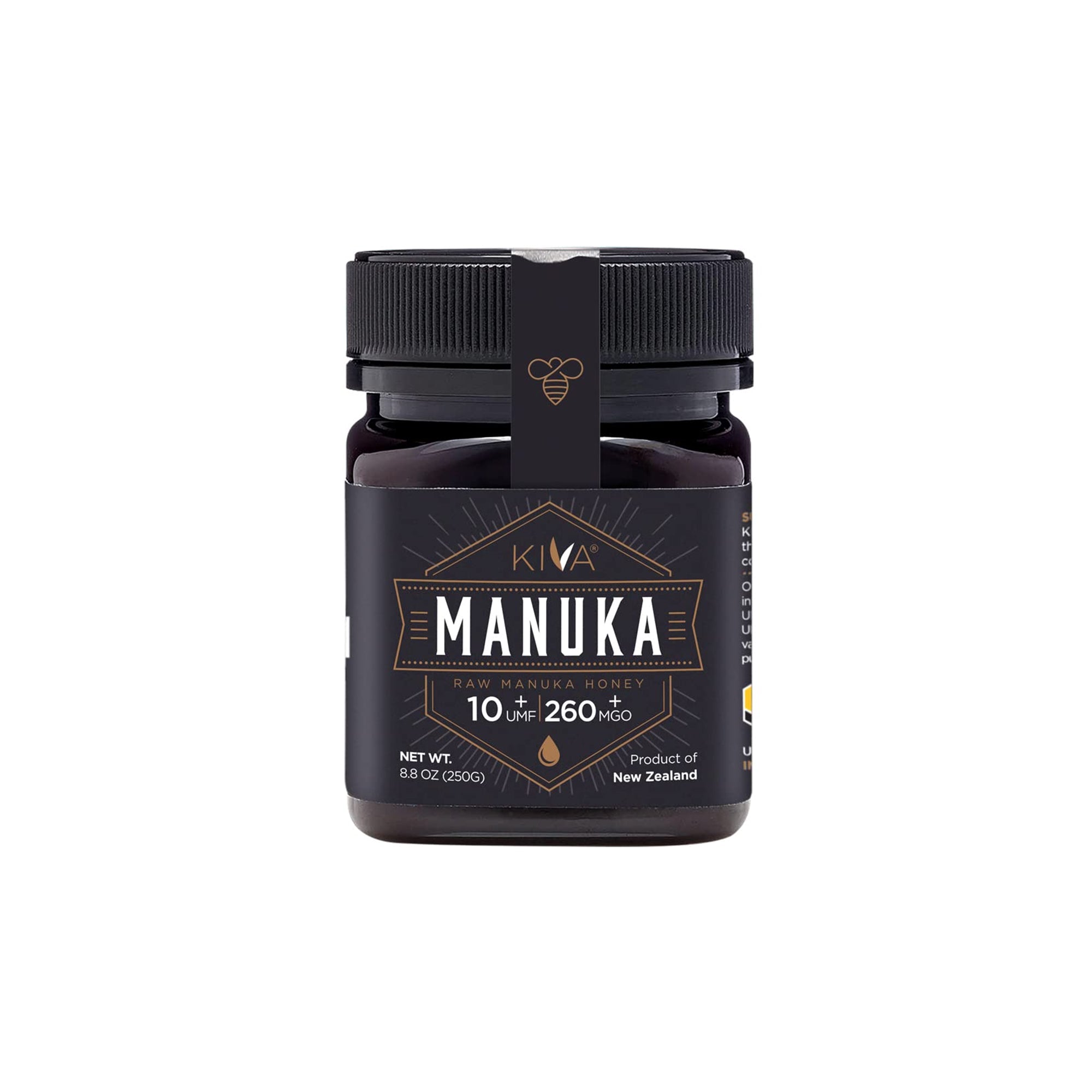 Kiva Raw Manuka Honey Certified UMF 10 MGO 263 Pure Genuine New Zealand 250g
