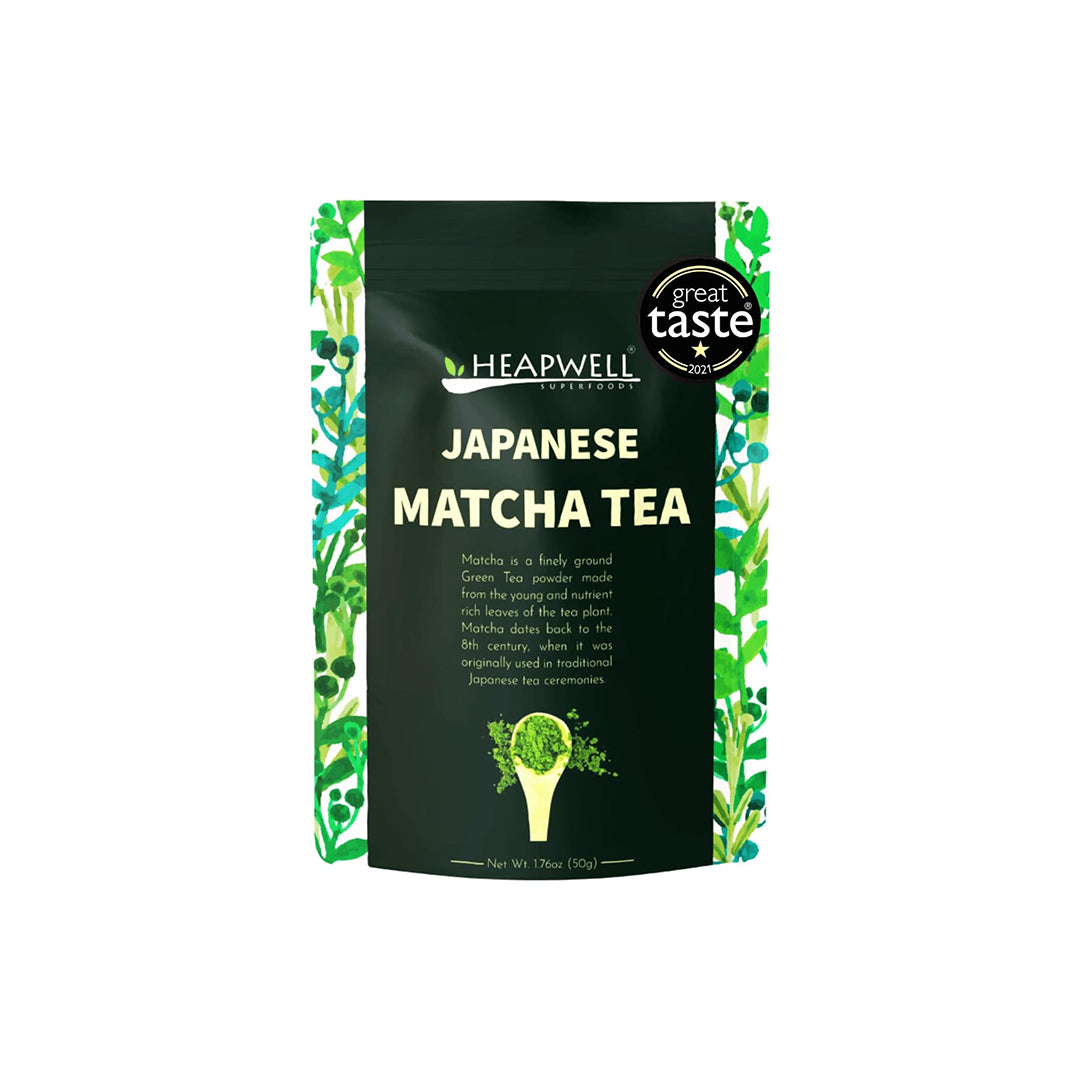 Heapwell Superfoods Japanese Matcha Green Tea Powder – 50g (50 Servings)