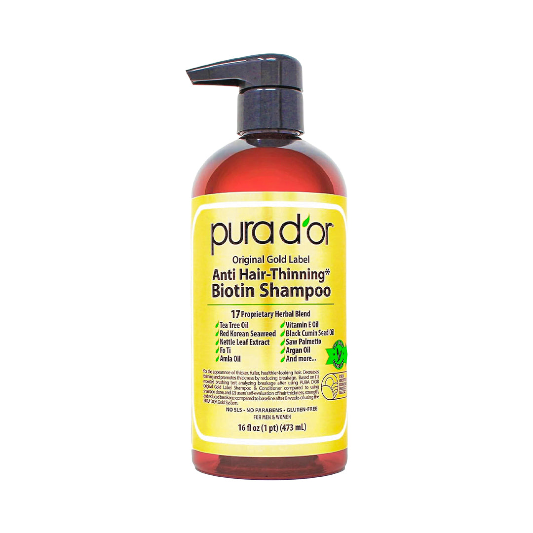 PURA D'OR Original Gold Label Anti Hair-Thinning Biotin Shampoo