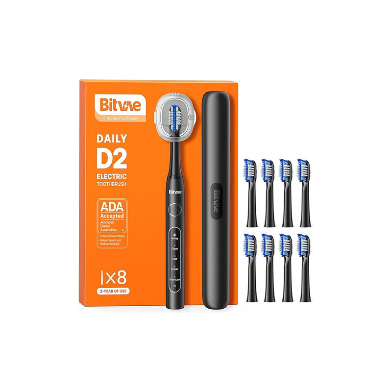 Bitvae D2 Electric Toothbrush (Black) – The "ADA-Accepted" Smart Clean