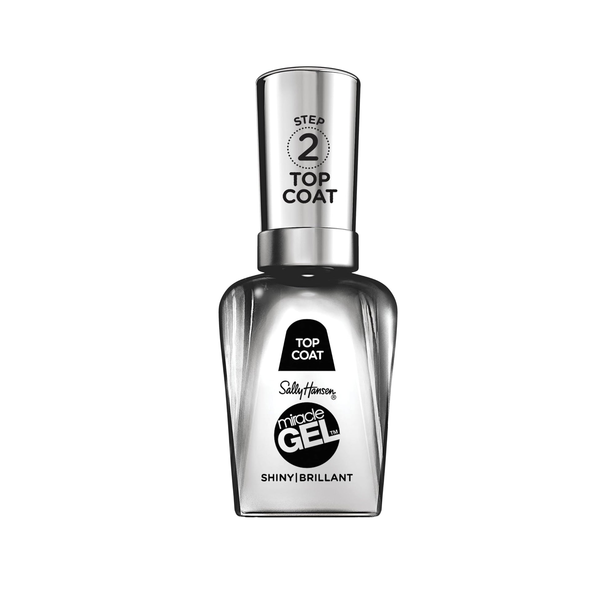 Sally Hansen Miracle Gel Top Coat – Long-Lasting Gel Shine Finish, 0.5 fl oz