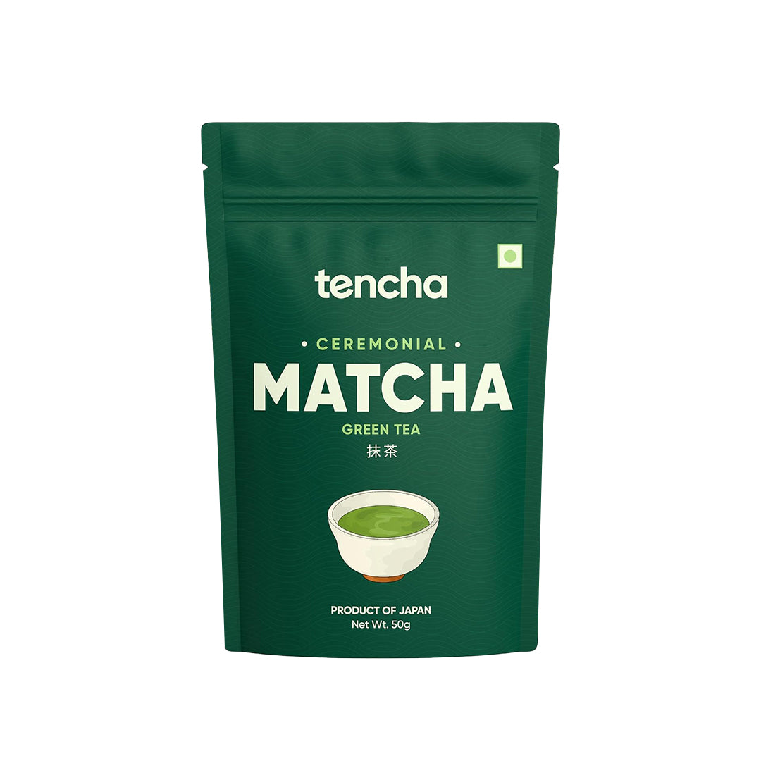 Tencha Ceremonial Matcha | Japanese Matcha Green Tea Powder | Sourced from Shizouka, Japan | Vegan | No Artificial Sweeteners | 50 GM,