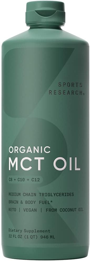 Premium MCT Oil derived only from Organic Coconuts - BPA free bottle | The only MCT oil certified Paleo Safe and the Vegan 946ml