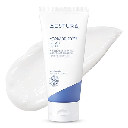 AESTURA ATOBARRIER365 Cream with Ceramides, Korean Face Moisturizer for Barrier Repair | 120H lasting Hydration, Ceramide Capsules, Dry & Sensitive Skin, Non-comedogenic, 80 mL / 2.70 fl.oz.