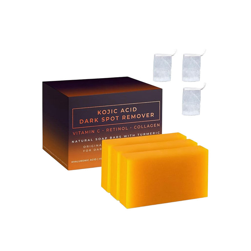 Turmeric Kojic Acid Soap Bars for Face and Body 3 Pcs