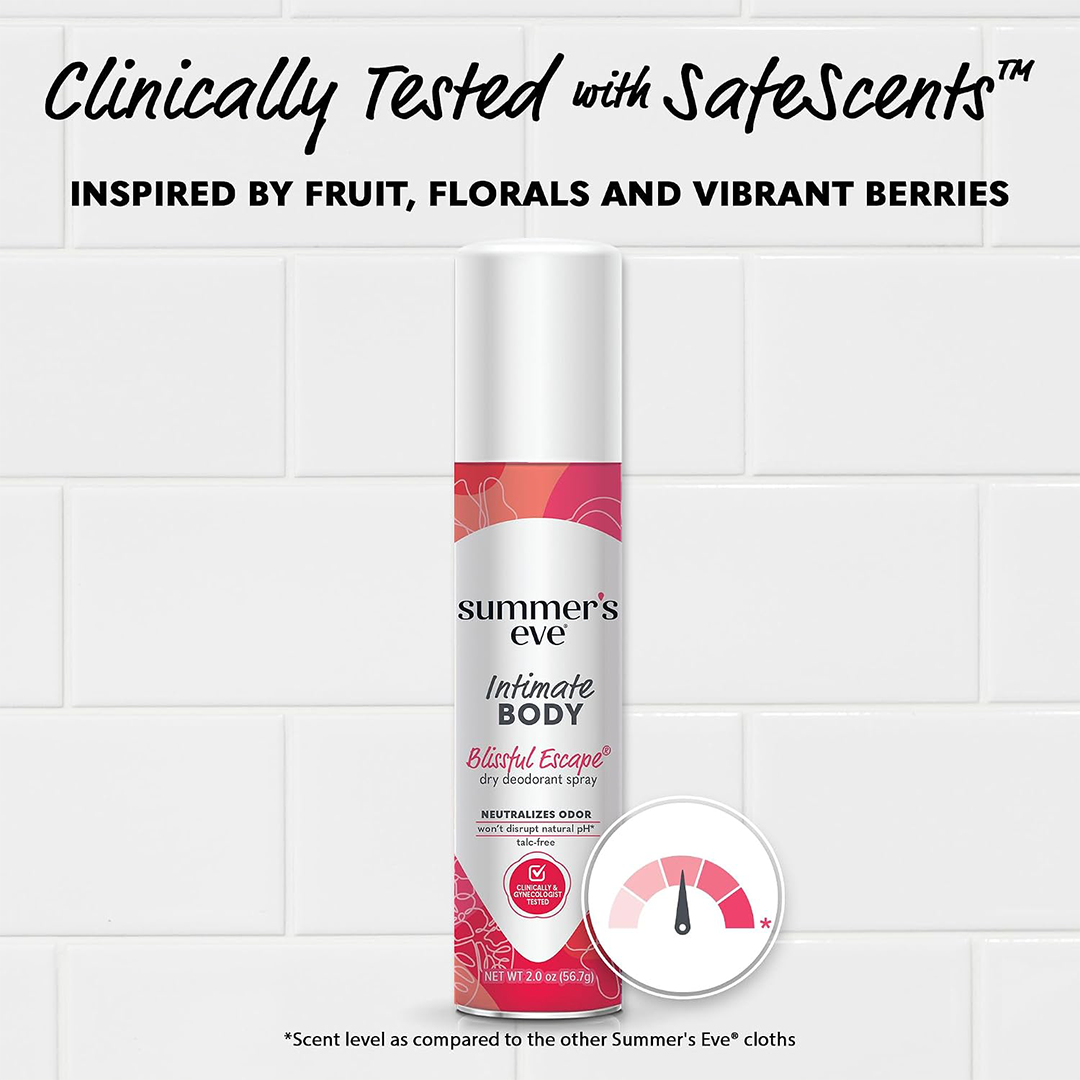 Summers Eve Blissful Escape Spray Feminine Odor Protection & Freshness 2oz