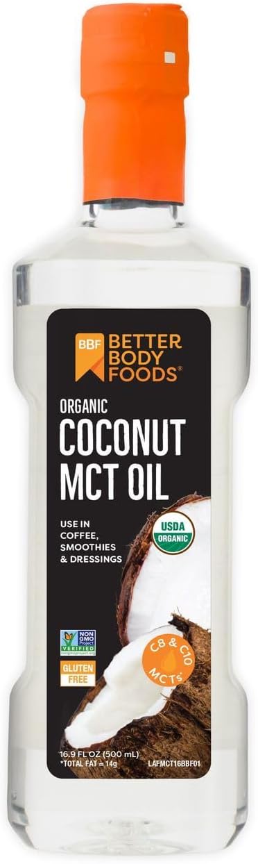 BetterBody Foods Organic Coconut 100% MCT Oil, 16.9 oz