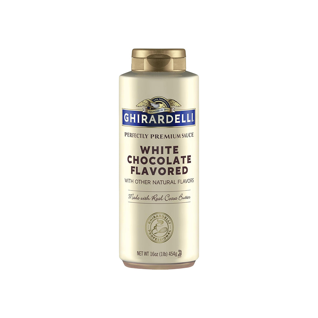 Ghirardelli White Chocolate Flavored Sauce Squeeze Bottle,16oz