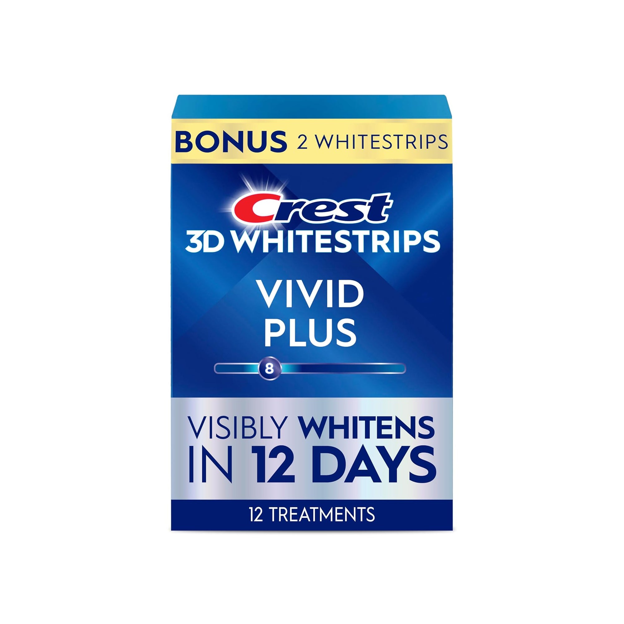 Crest 3D Whitestrips Vivid Plus – Teeth Whitening Kit, 24 Strips