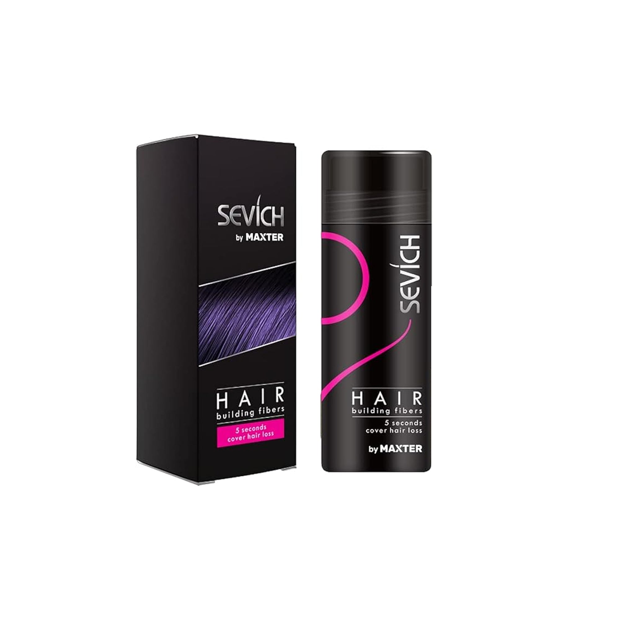 Maxter Hair Fibers Medium Brown 25g Natural Cotton Microfibers for Instant Hair Loss Coverage for Men and Women