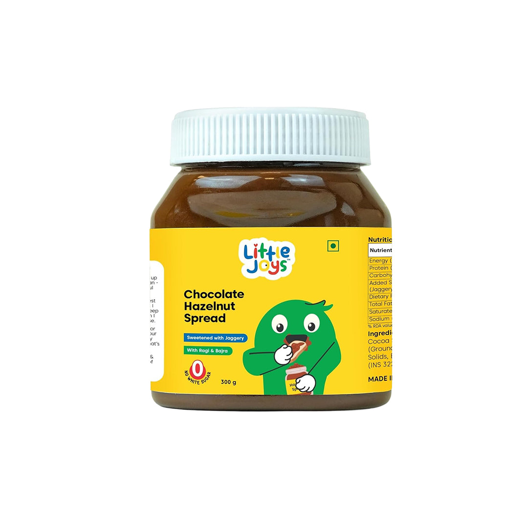 Little Joys Hazelnut Chocolate Spread Sweetened with Jaggery Rich in Calcium, Iron, Protein & Fibre With Goodness of Cocoa, Ragi, Bajra, Jaggery &...