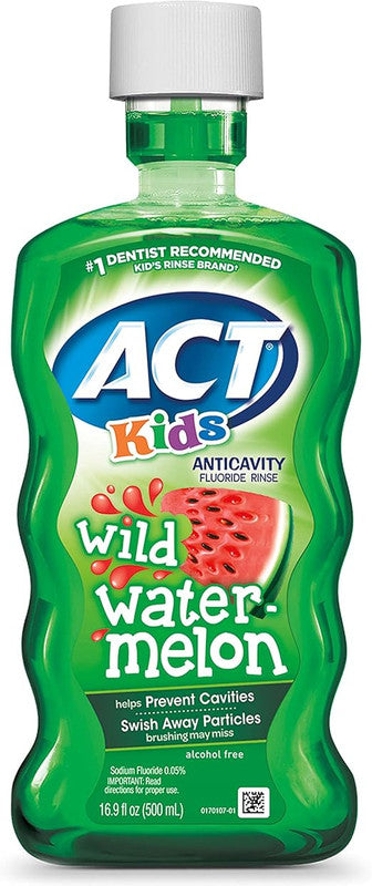 ACT Kids Anticavity Fluoride Rinse – Wild Watermelon (500 ml)