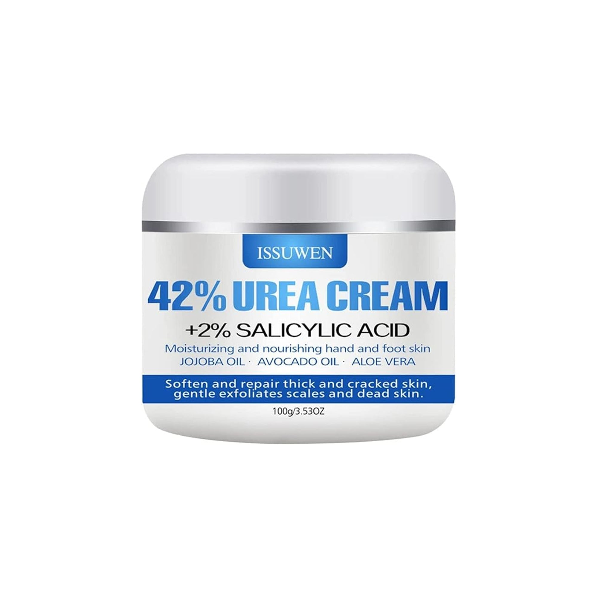 KANZA 42% Urea Cream with 2% Salicylic Acid for Cracked Heels Callus Removal Foot Hand Knee Elbow Repair Cream 100g