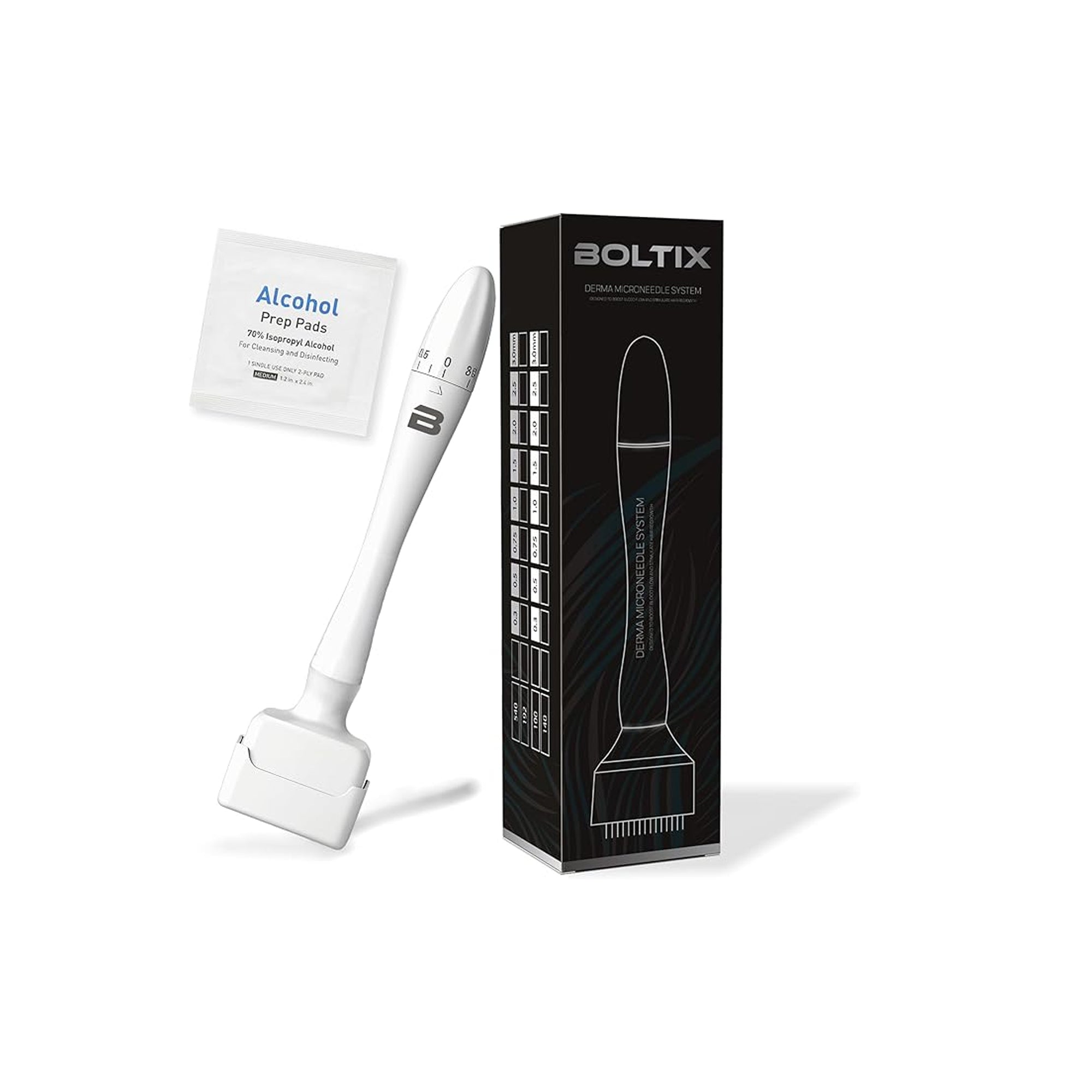 Adjustable Microneedling Pen with 140 Stainless Steel Pins Skin and Hair Care Tool for Scalp and Facial Treatment