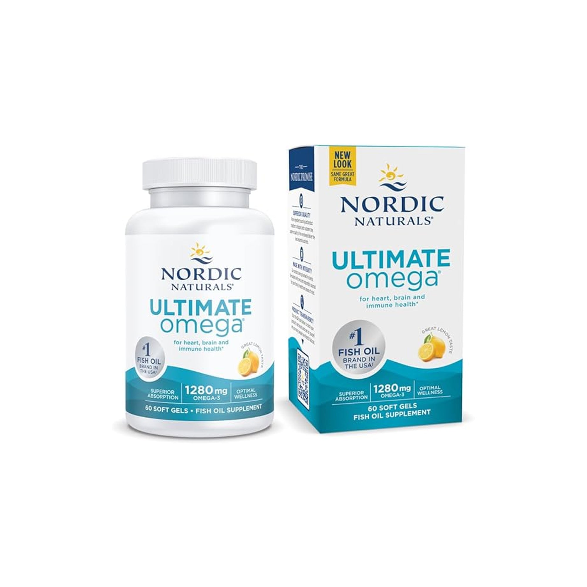 Nordic Naturals Ultimate Omega – High Potency Fish Oil Softgels (60 Count)
