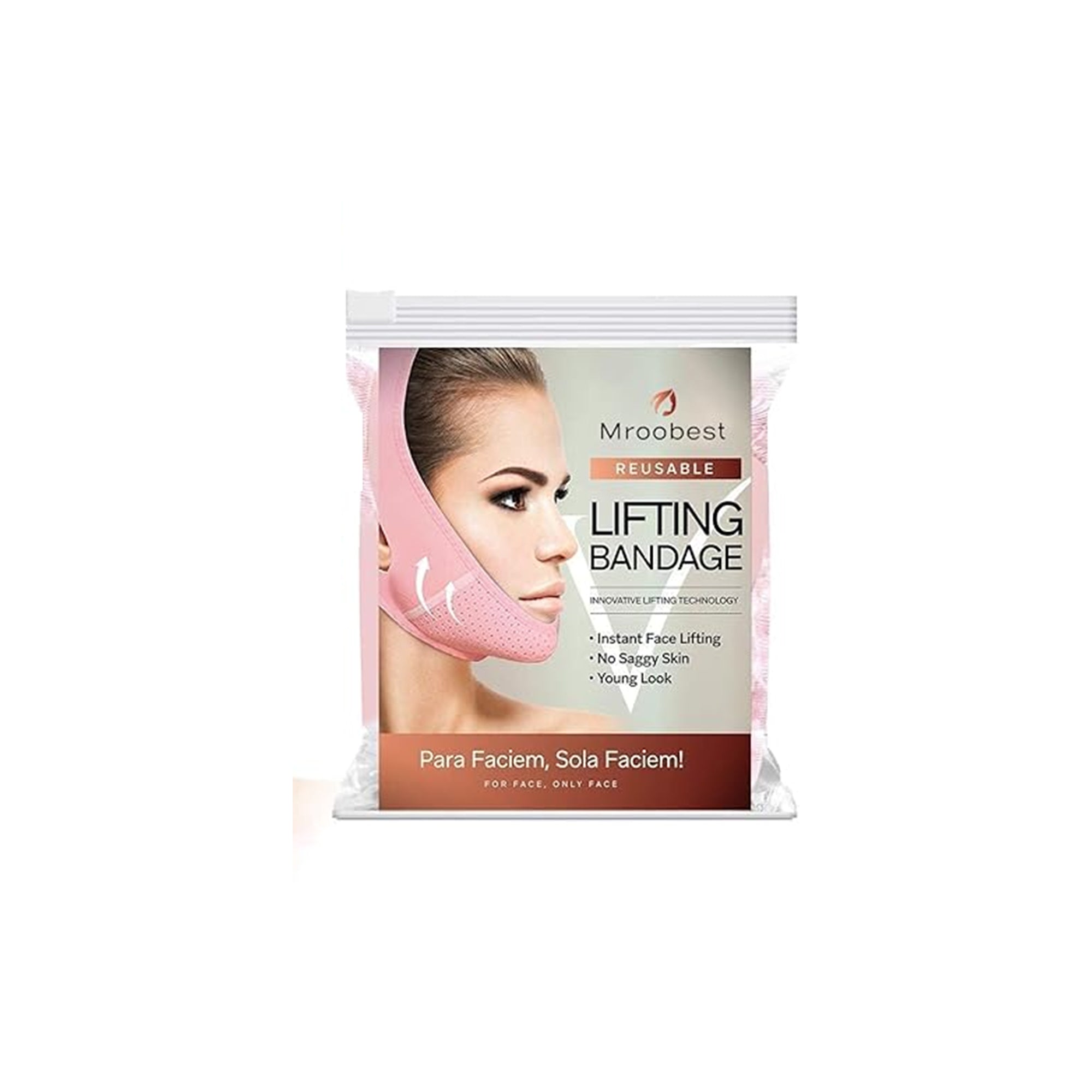 Mroobest V Line Face Lifting Mask Reusable Chin Strap Double Chin Reducer Jawline Slimming and Face Contouring Band