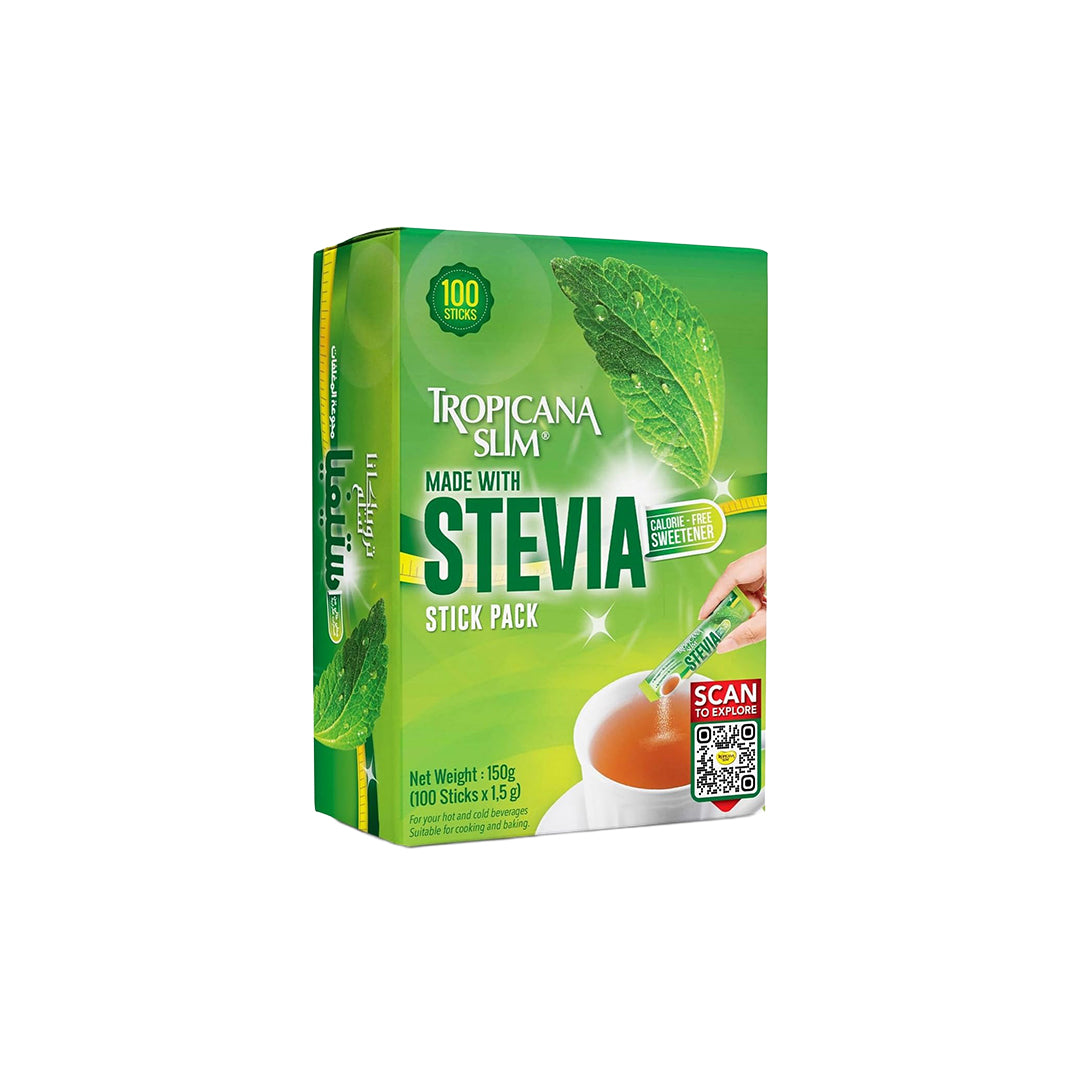 Tropicana Slim, Made with Stevia Stick Pack, 1.5 grams, 100 Sticks