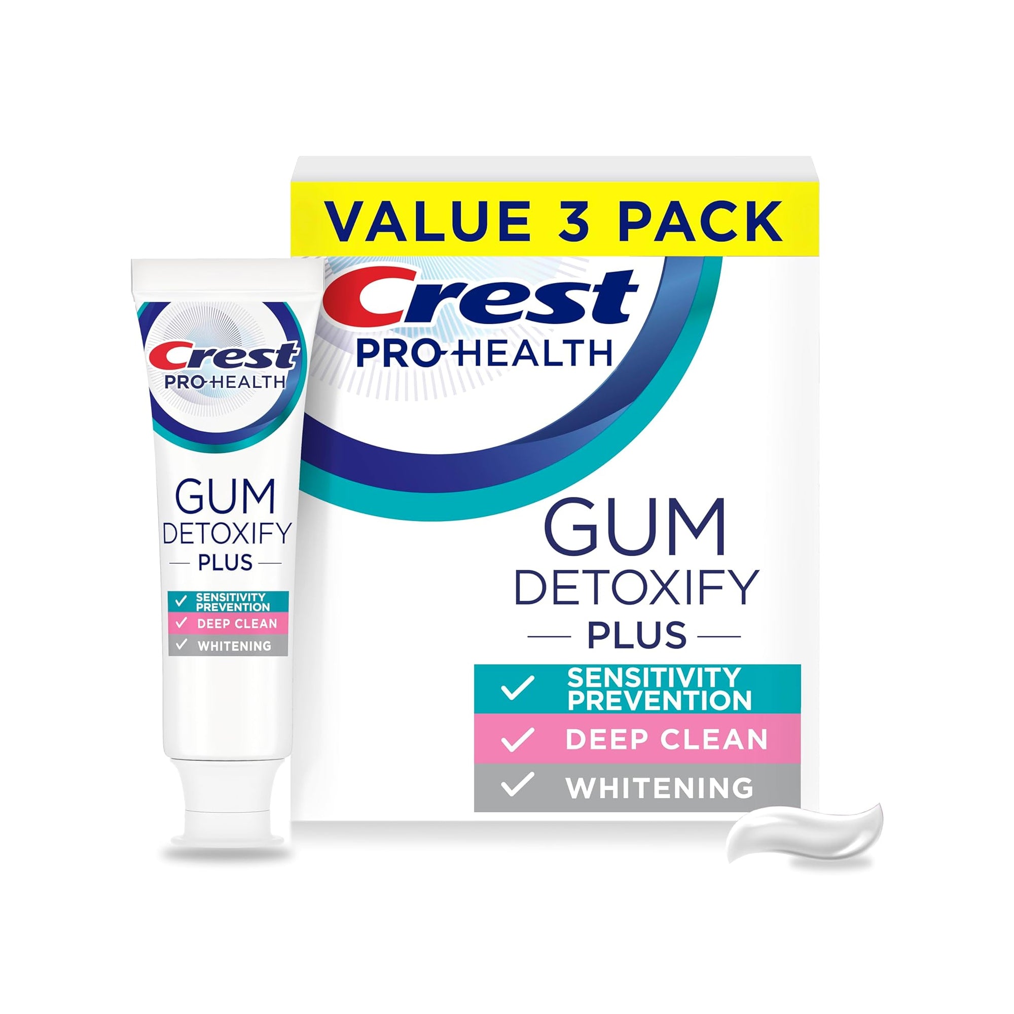 Crest Pro-Health Gum Detoxify Plus Toothpaste – 4.5 oz, Pack of 3