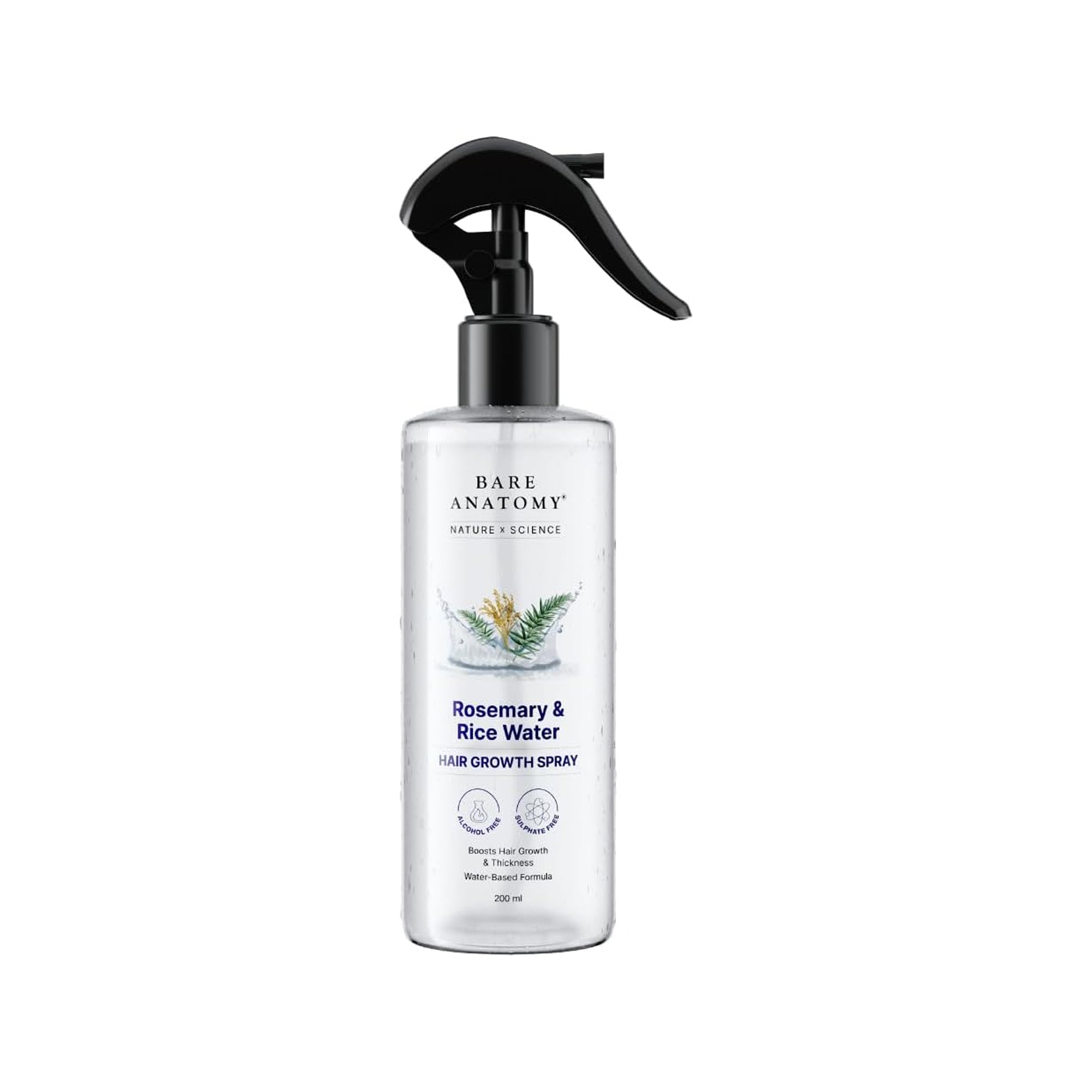Bare Anatomy Rosemary Water Hair Spray – Hair Growth & Thickness Mist 200ml