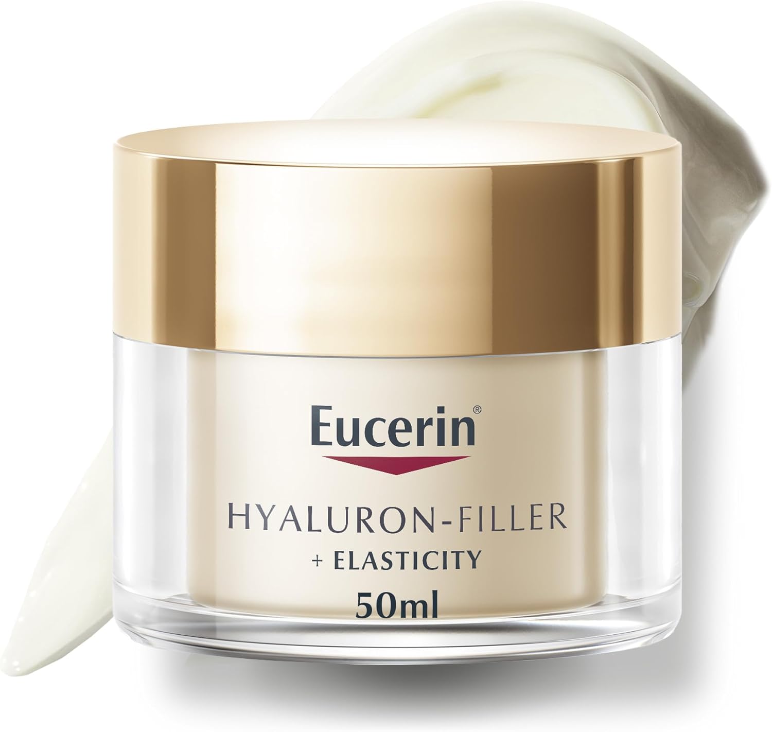 Eucerin Hyaluron Filler + Elasticity Anti-Aging Face Day Cream with Hyaluronic Acid & Collagen, UVA & UVB Sun Protection SPF 15, Plumps up Deep Wrinkles & Improves Elasticity, For All Skin Types, 50ml