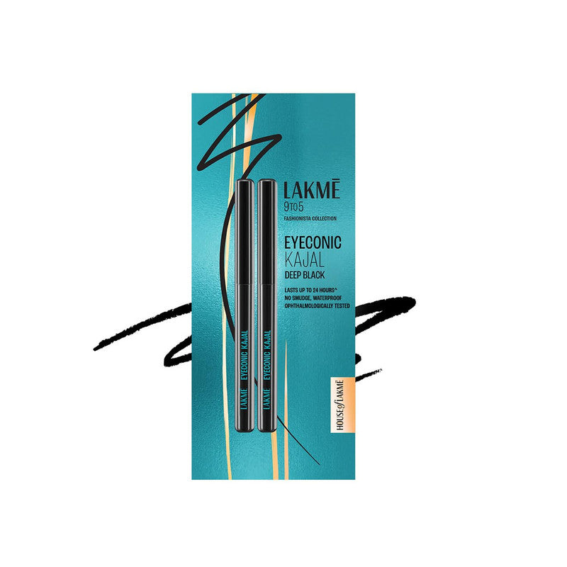 LAKM Eyeconic Black Kajal Twin Pack 0.35g