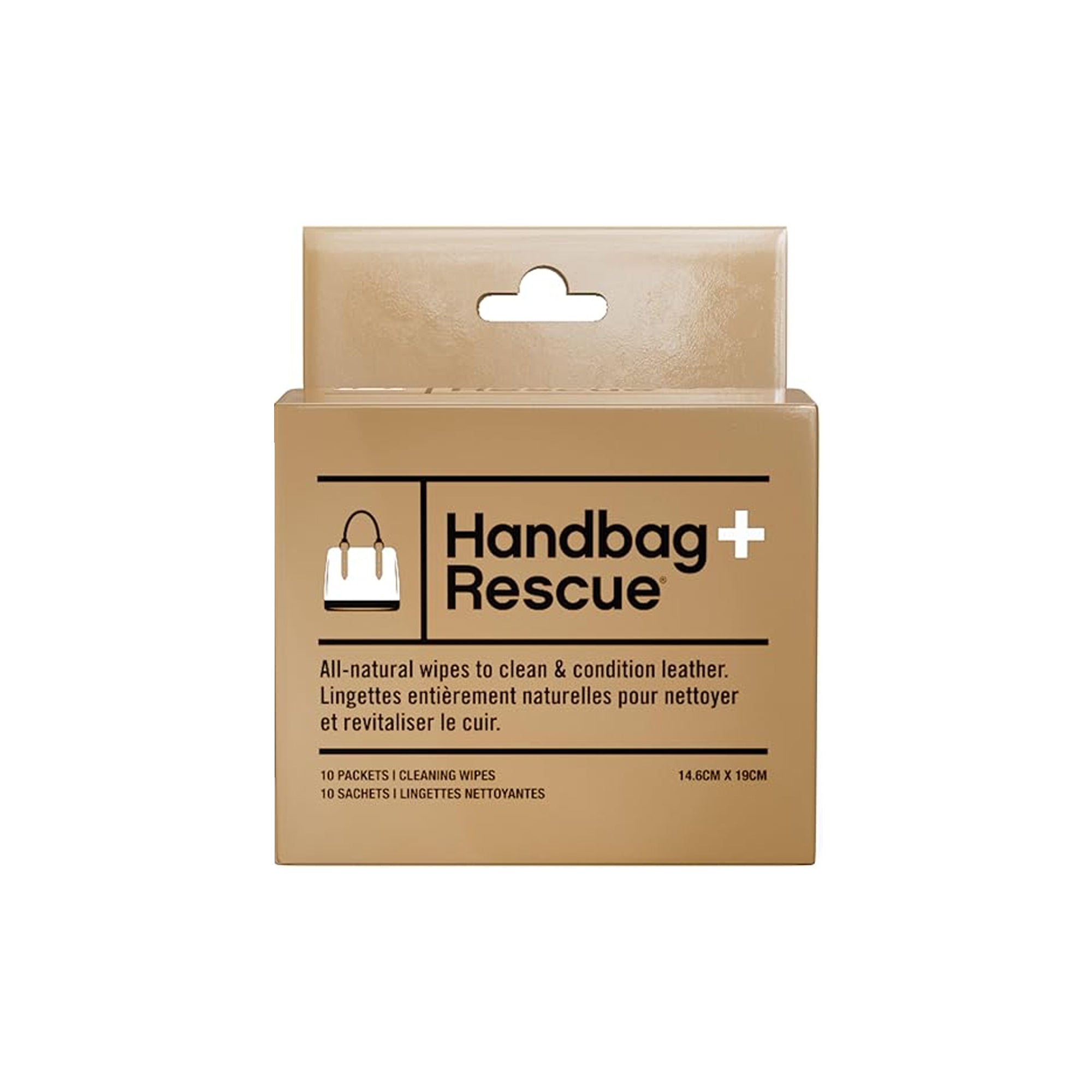 Boot Rescue HandBagRescue All-Natural Leather Cleaning Wipes – Remove Dirt & Stains | Condition Leather Handbags with Essential Oils (Box of 10 Individually Wrapped Wipes)