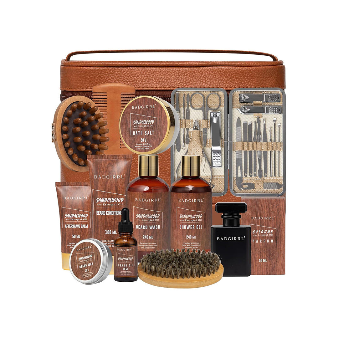 Luxury Men’s Grooming & Beard Care Gift Set – Sandalwood Edition