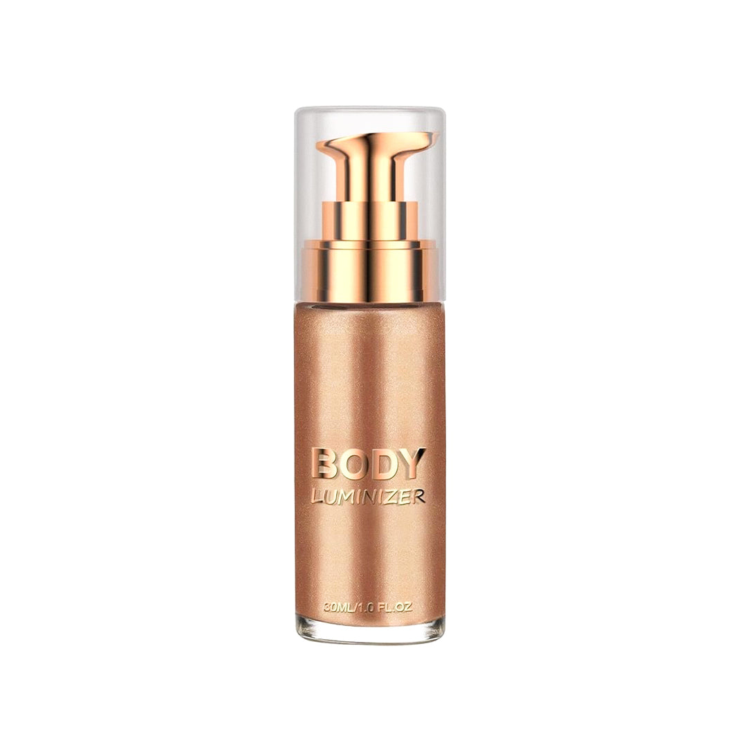 Body Shimmer Lotion, Body Luminizer Highlighter, Long Lasting Waterproof Moisturizing, Body Luminizer Glow for Face and Body (#01 Rose Gold)