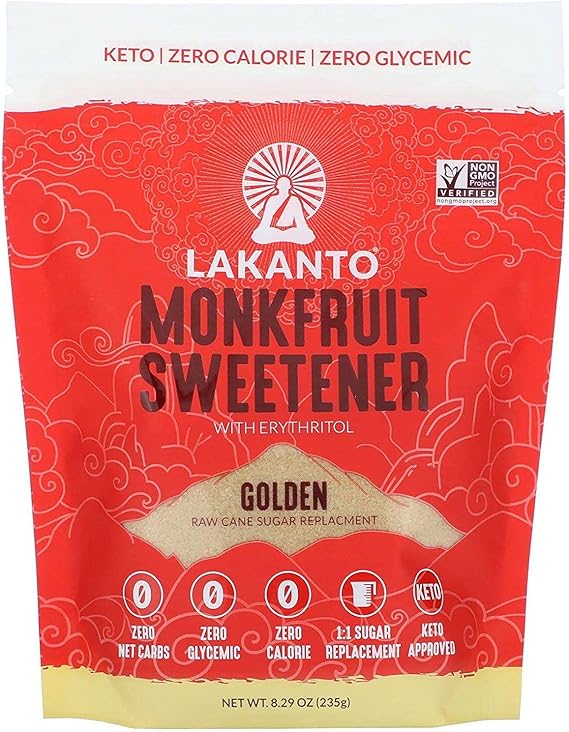 Lakanto, Monkfruit Sweetener with Erythritol, Golden, 8.29 oz (235g)