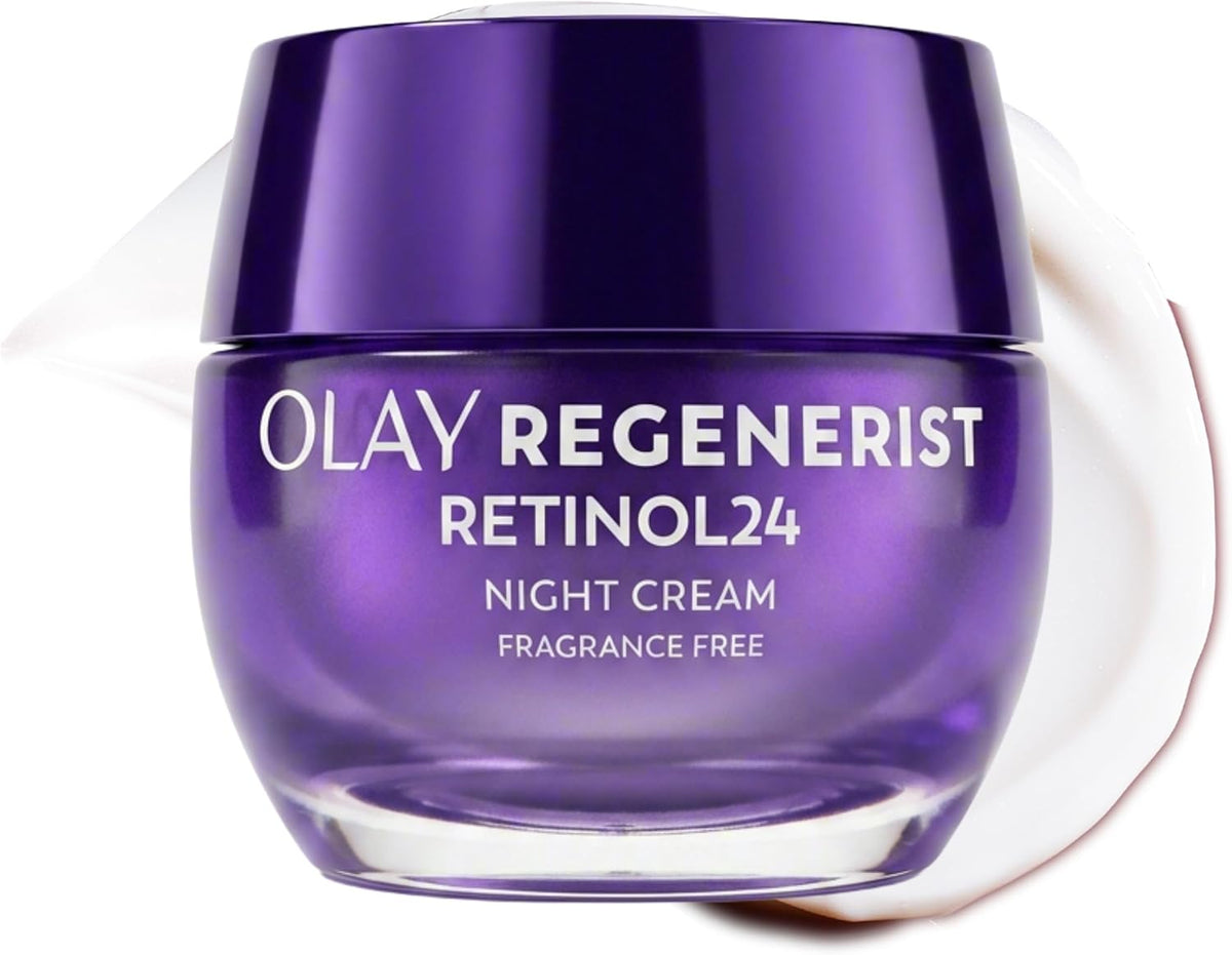 Olay Retinol Night Cream for Women Fragrance-Free Anti-Aging Face Moisturizer | Anti-Wrinkle & Fine Line Smoothing Hydrating Night Cream