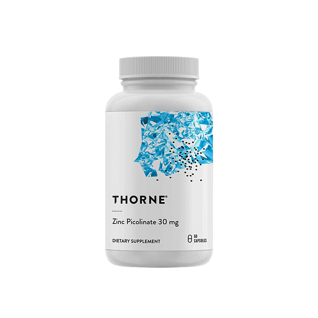 THORNE Zinc Picolinate 30 mg - Well-Absorbed Zinc Supplement for Growth and Immune Function - 60 Capsules