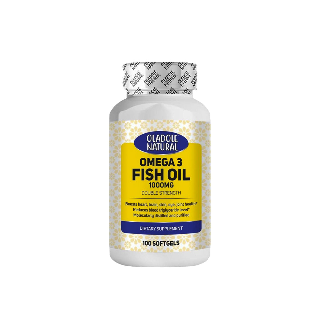 Oladole Natural Omega-3 Fish Oil 1000mg (100 Softgels) |360mg EPA & 240mg DHA for Molecularly Distilled, Anti-Inflammatory Support for Heart, Brain,...