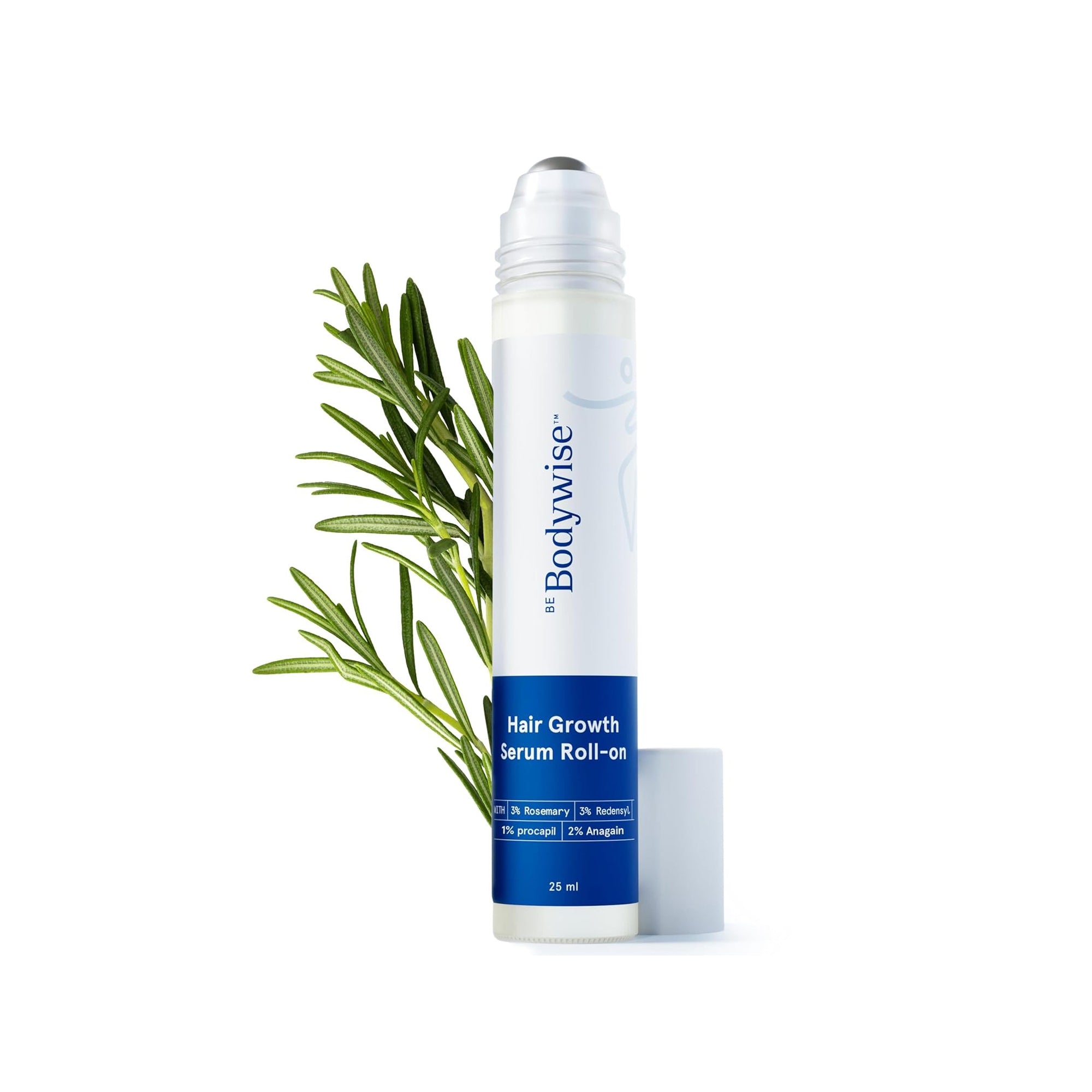 Be Bodywise Rosemary Hair Growth Serum Roll-On – DHT-Blocking Scalp Treatment, 25ml