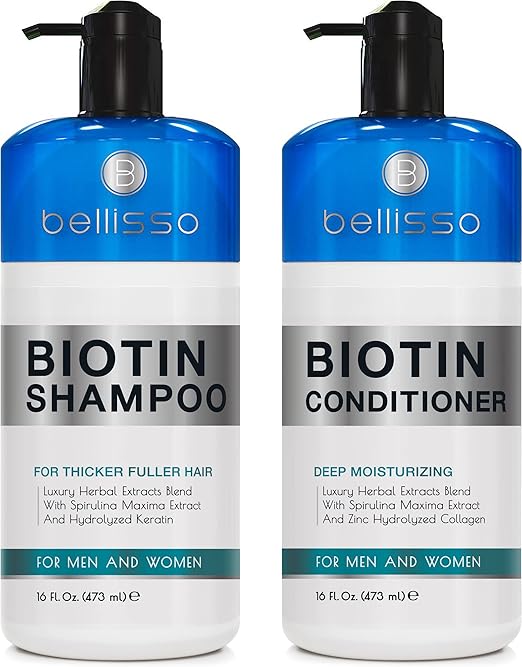 Bellisso Biotin Shampoo & Conditioner Set – For Men and Women