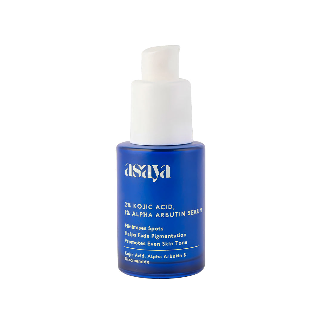 Asaya 2% Kojic Acid Serum | 1% Alpha Arbutin & Niacinamide for Hyperpigmentation | Reduces Dark Spots, Scars & Marks | Made with Dermatologists | Non-irritating | Uneven Skin Tone | Anti-pigmentation