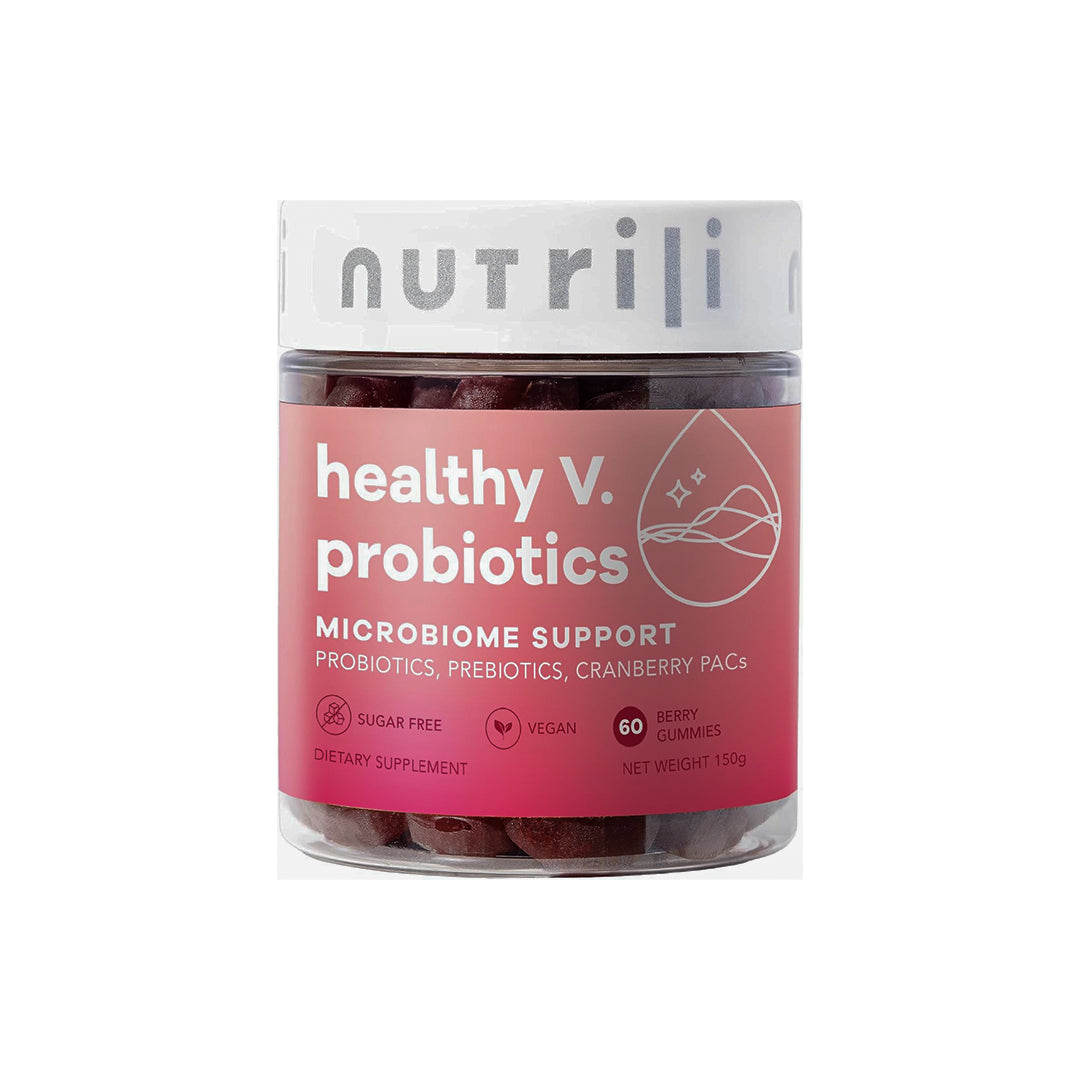 Nutrili Healthy V. | Probiotics For Women & Prebiotics, Cranberry & D-Manose | Digestion, Vaginal & pH Balance