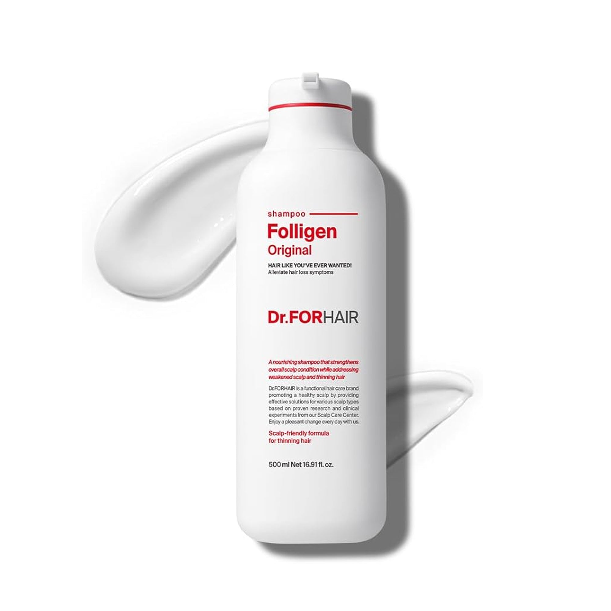 Dr.FORHAIR Folligen Biotin Shampoo – Hair Loss & Thinning Support, Volume & Strength 16.9oz