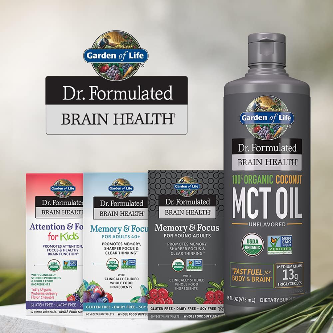 Garden of Life Dr. Formulated Organic MCT Oil Brain & Energy Fuel, 16 fl oz