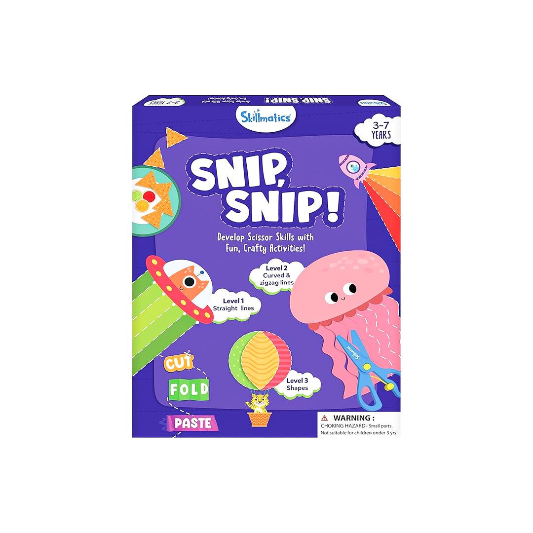 Skillmatics Snip Snip – Scissor Skills Activity Book with 25 Fun Cutting &amp; Creative Activities for Kids Ages 3–7