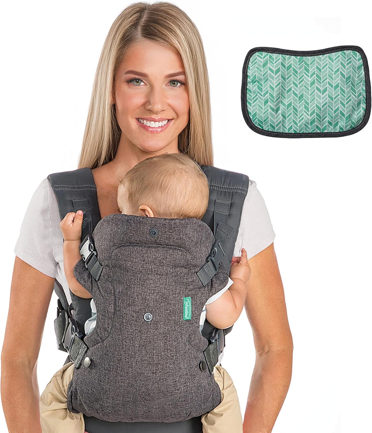 Infantino Flip Advanced 4-In-1 Convertible Baby Carrier|Facing-In (Narrow Seat), Facing-In (Wide Seat), Facing-Out And Back Pack|